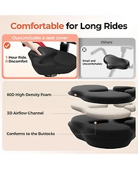 Fed Fitness 5-in-1 Pro Folding Exercise Bike, Enhanced Magnetic Resistance, 330LB Capacity, Ultra-Quiet, Soft Cushion Seat, Lcd and Bands for Home Gym