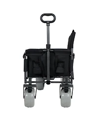 Mondawe 3-in-1 Convertible Folding Storage Wagon Utility Carts - Bench Seat with 180 Littre Capacity, All-Terrain Wheels