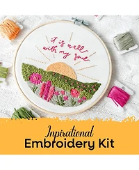 Gnuadz Elly Grace Embroidery Kit Hoop Beginners Adults Thread Included It Is Well