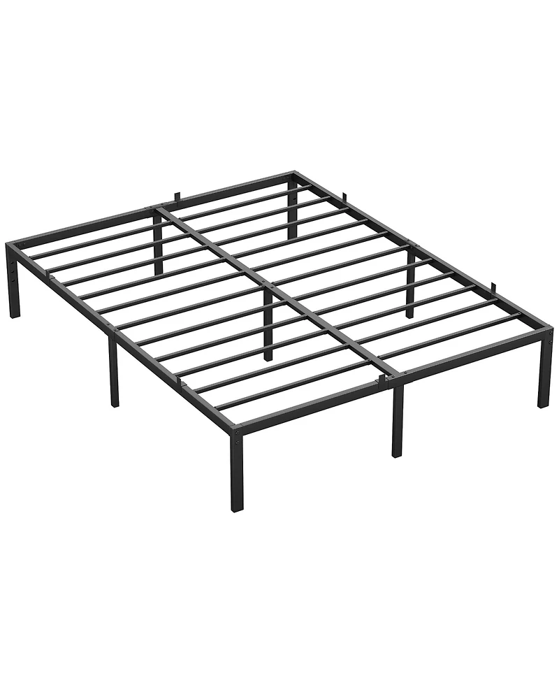 homfan 14Inch Heavy Duty Metal Platform Bed Frame - Sturdy Low Profile Mattress Foundation