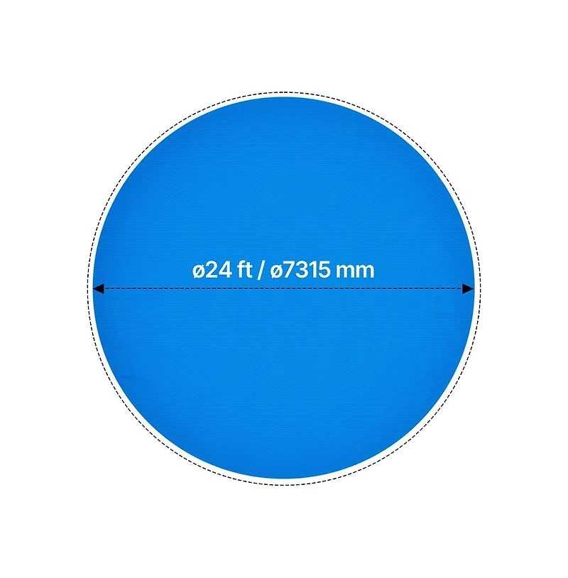 Sugift Solar Pool Cover 24 ft Round 8 Mil Heater Blanket for Inground Above Ground