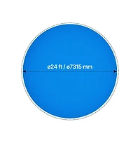 Sugift Solar Pool Cover 24 ft Round 8 Mil Heater Blanket for Inground Above Ground