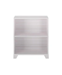 Max & Lily Bookshelf, 2 Shelf Bookcase Modern Farmhouse Solid Wood Shelves for Bedroom