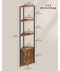 Slickblue 5 Tier Corner Shelf Unit Organizer for Living Room Storage