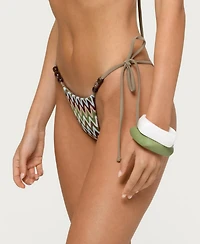 Edikted Women's Alayna Zigzag String Bikini Bottom