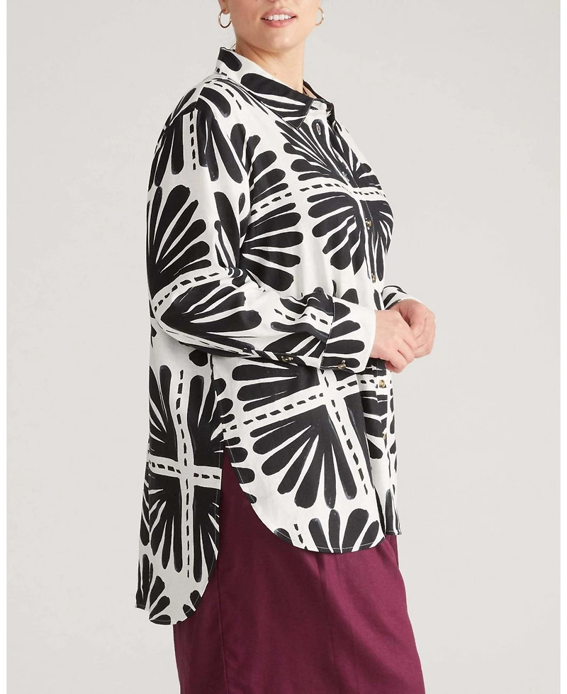 Universal Standard Plus Dawn Linen Hi Low Tunic