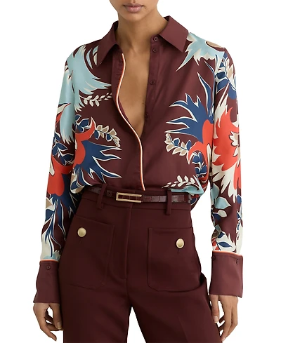 Reiss Women's Printed Button-Through Shirt
