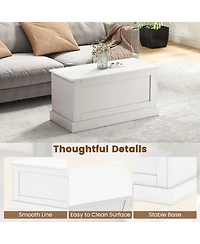 Gouun Large Storage Chest with Safety Metal Hinge and Flat Top Surface