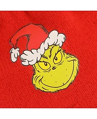 The Grinch Boys All-Over Character Print Youth 2-Piece Knit Beanie and Gloves Set