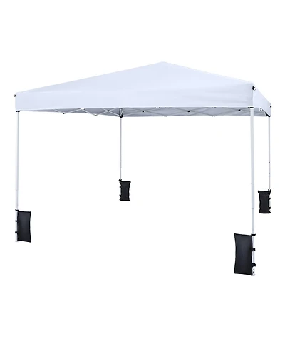 Gouun 10 x 10 feet Pop-Up Canopy Tent with Carrying Bag, 4 Sandbags and 3-Level Height