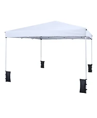 Gouun 10 x 10 feet Pop-Up Canopy Tent with Carrying Bag, 4 Sandbags and 3-Level Height