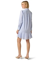 Adrianna Papell Women's Stripe Collared Shirt Shift Dress