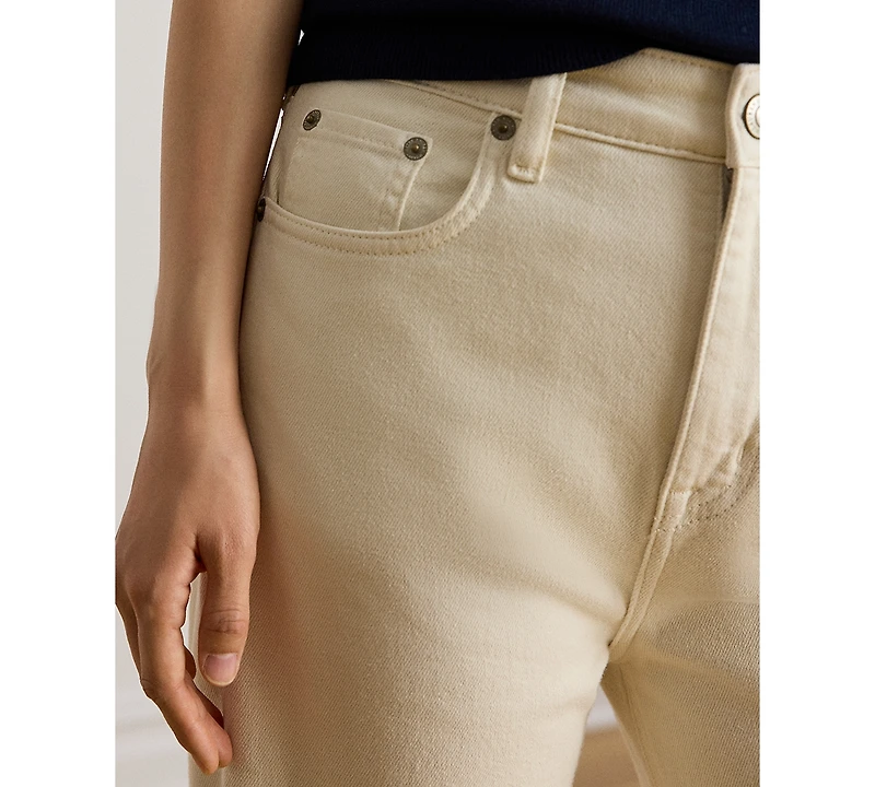 Lauren Ralph Petite High-Rise Straight Leg Jeans