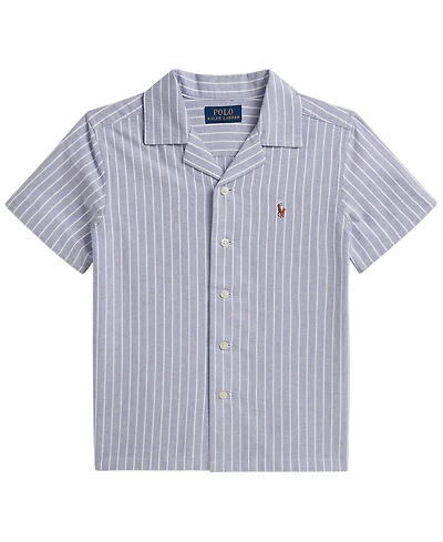 Polo Ralph Lauren Boys' 2T-7 Striped Cotton Oxford Camp Shirt