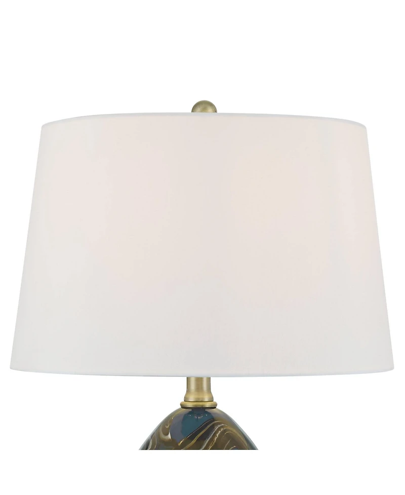 360 Lighting Swirl 22 1/2" High Art Glass Table Lamp Set of 2