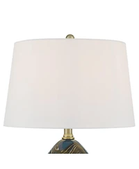 360 Lighting Swirl 22 1/2" High Art Glass Table Lamp Set of 2