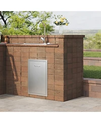 Sugift Outdoor Kitchen Propane Tank Drawer 16in W x 24.4in H x 16in D Stainless Steel
