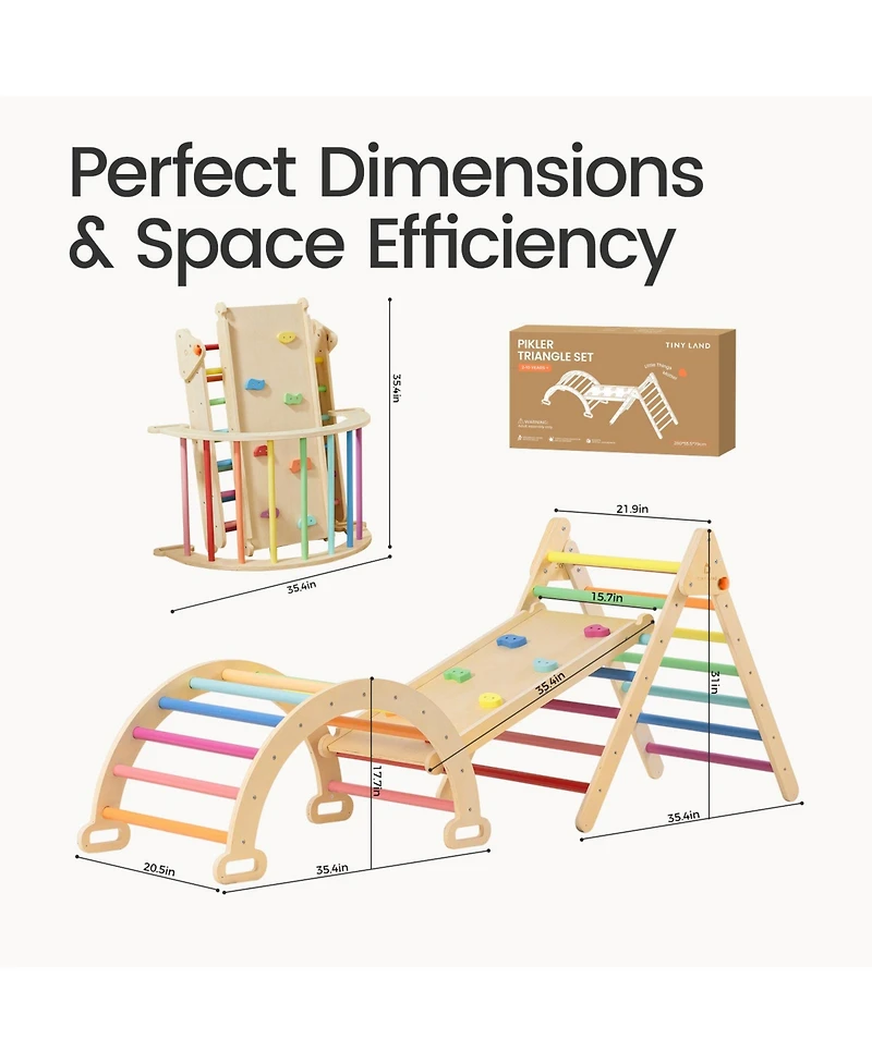 Tiny Land 7-in-1 Rainbow Climbing Set