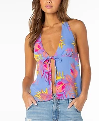 Roxy Women's Fairweather Printed V-Neck Top