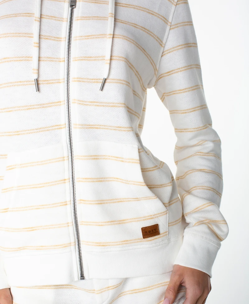 Roxy Women's Perfect Wave Striped Zip-Up Hoodie