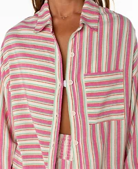 Roxy Women's Lets Get Away Striped Shirt