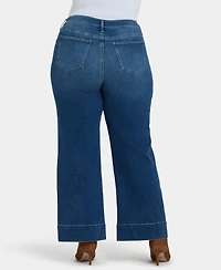 Nydj Plus Teresa Wide-Leg Jeans with Lift Tuck Technology