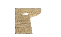 Household Essentials Round Handwoven Paper Rope Basket with Handles