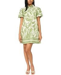 Msk Petite Collared Neck Mini Shift Dress