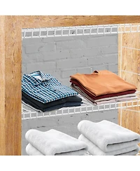 Rubbermaid 24" Universal Closet Steel Wire Added Storage Hanging Shelf (2 Pack)
