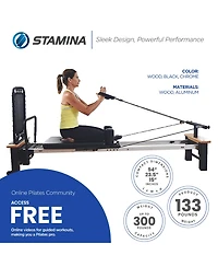 Stamina AeroPilates Pro Reformer Resistance System with Form Cardio Rebounder