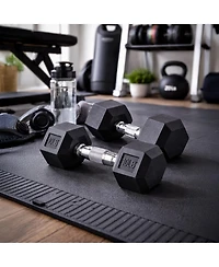 Signature Fitness Hex Dumbbells Strength Training Workout Equipment Set, 10 lbs