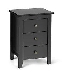 Gouun Modern 3-Drawer Bedside Nightstand for Bedroom and Living Room