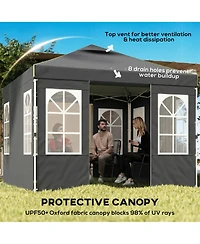 Outsunny Pop Up Canopy Tent with One Push Setup