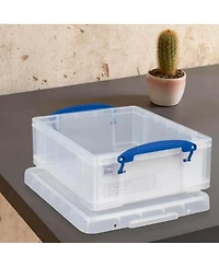 Really Useful Box 8.1L Plastic Storage Container w/Snap Lid & Clip Lock Handle