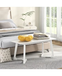 Gouun 42-Inch Rubberwood Entryway Dining Bench