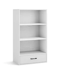 Gouun 4-Tier Storage Bookcase with Drawer and Anti-Toppling Kit, 24 x 15 x 42.5