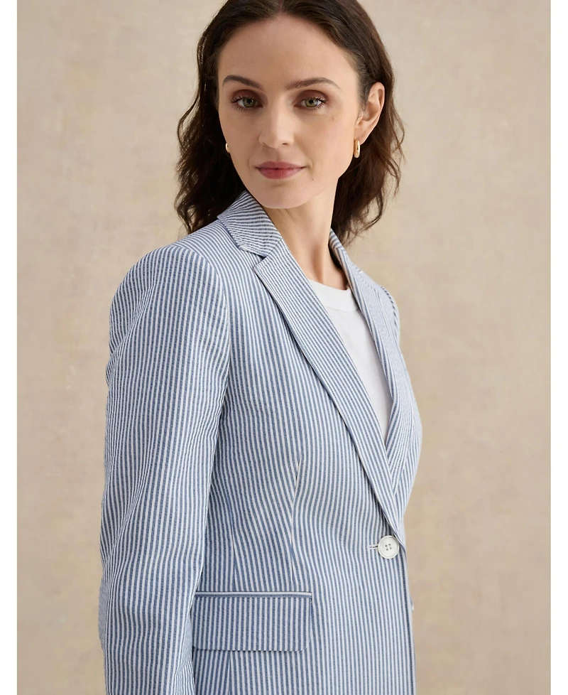 Hobbs Blake Structured Single-Button Blazer