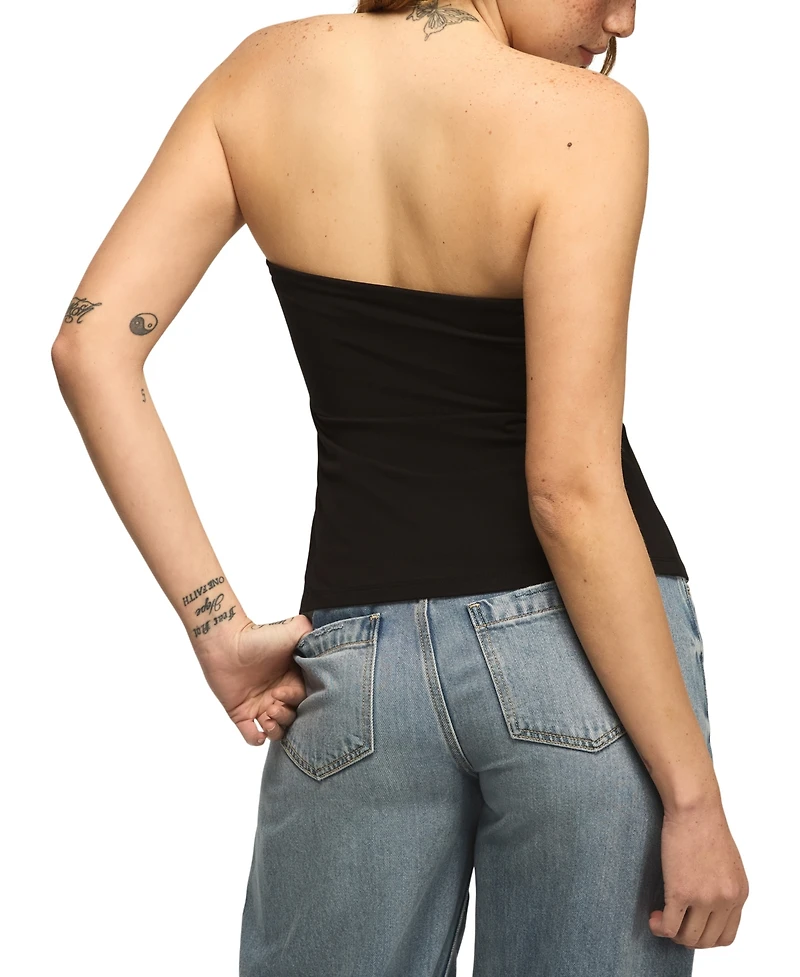 Lucky Brand Women's Strapless Foldover Knit Tube Top