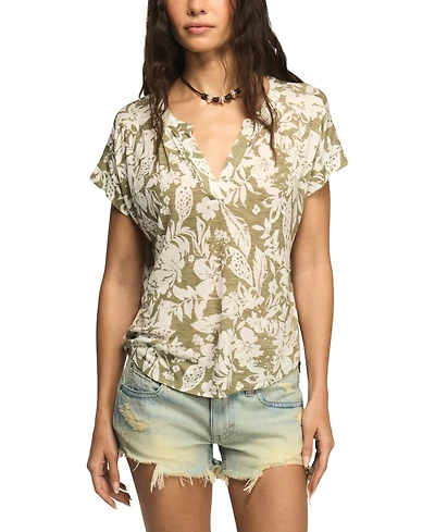 Lucky Brand Women's Sandwash Short-Sleeve Top