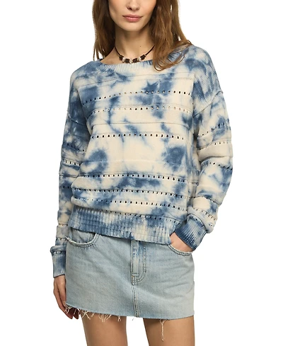 Lucky Brand Women's Beachy Tie-Dye Crewneck Sweater