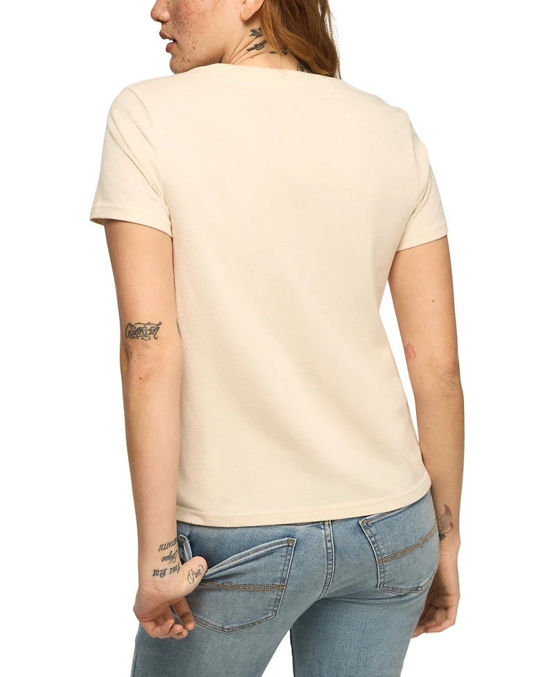 Lucky Brand Women's Coca Cola Bottle Stars Classic Crewneck T-Shirt