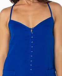 Roxy Women's Sea of Stars Front-Button Strappy Back Romper