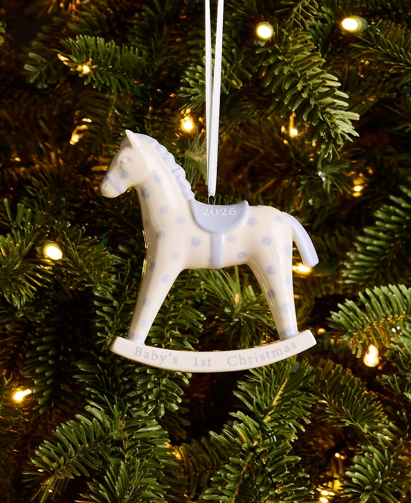 Holiday Lane Baby's First Blue Horse With Baby's 1st Christmas 2026 Ornament, Macy's Exclusive