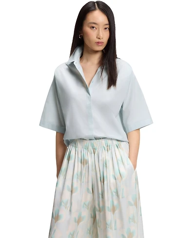 Boss by Hugo Boss Women's Cotton Poplin Relaxed-Fit Blouse