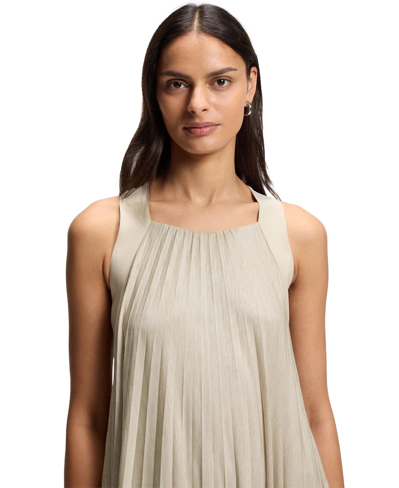 Boss by Hugo Boss Women's Plisse Pleated Halter Neck Dress