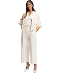 Boss by Hugo Women's Pleat Front Relaxed-Fit Pants