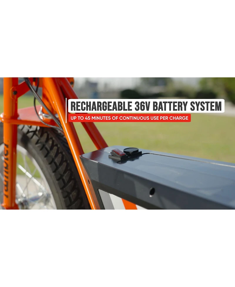 Razor Rambler 16 Electric Retro Minibike w/ 350W Motor & 36V Battery, Red