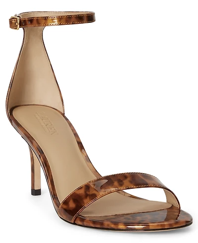 Lauren Ralph Women's Allie Ankle-Strap Mid-Heel Dress Sandals