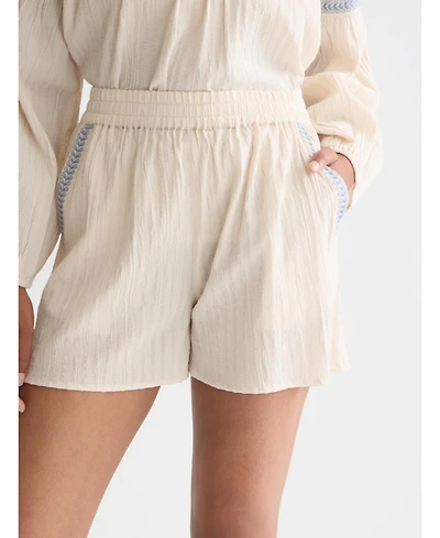 Scotch & Soda Women's and Embroidered Cotton Crepe Shorts