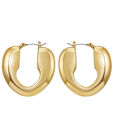 Guess Gold-Tone Click-Top Hoop Earrings
